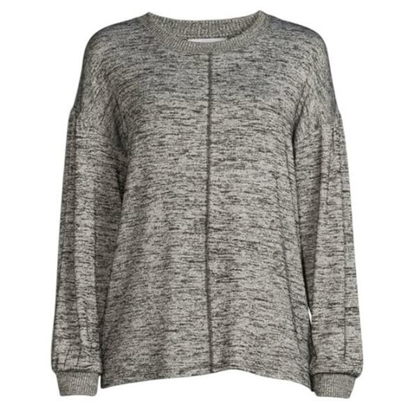 TIME & TRU Hacci Pullover Black & Gray Casual Long Sleeve Top ~ Women's Size XXL - Picture 4 of 8